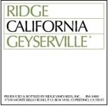 Ridge - Zinfandel Sonoma County Geyserville 2021