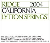 Ridge - Lytton Springs Zinfandel Dry Creek Valley 2020